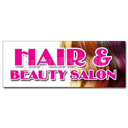 HAIR & BEAUTY SALON DECAL Sticker Manicure Hairdresser Stylist Walk-in